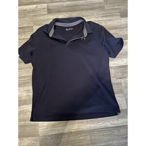 Under Armour Shirt Mens 2XL Blue Polo Short Sleeve Headgear Golf Casual
